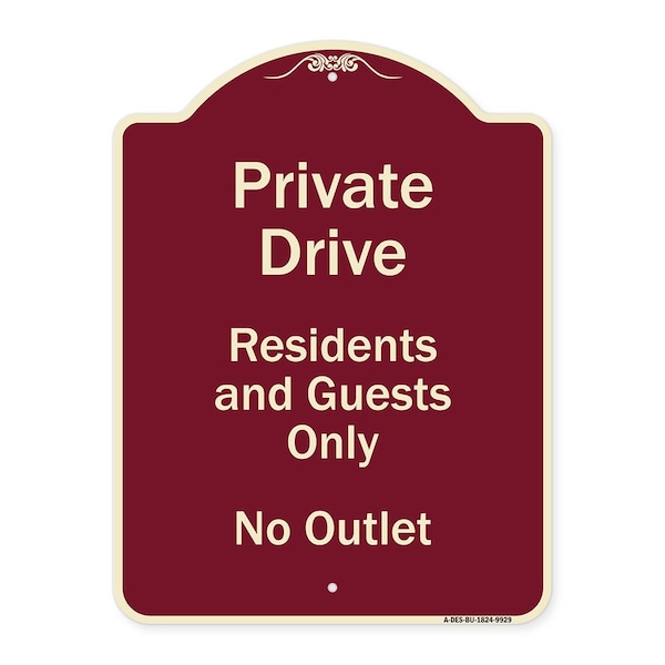 Designer Series-Private Drive Residents And Guests Only No Outlet, 24" H, BU-1824-9929